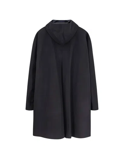 Paltò Tonio Felt Wool And Nylon Coat In Black