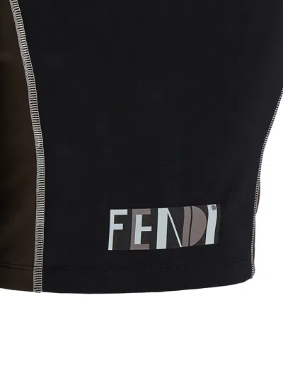 Fendi Color Block Tops Multicolor In Black