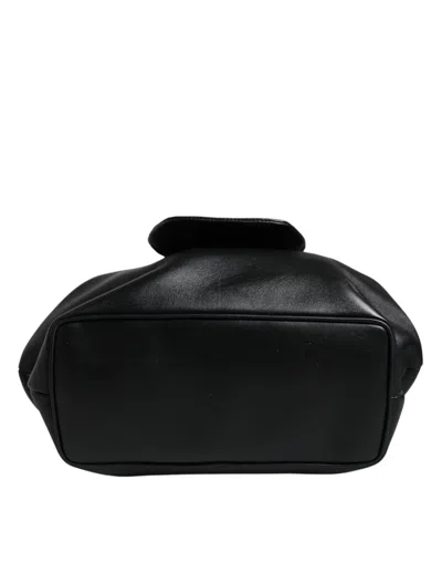 Pre-owned Dolce & Gabbana Black Calfskin Leather Shoulder Clutch Women's Bag ()