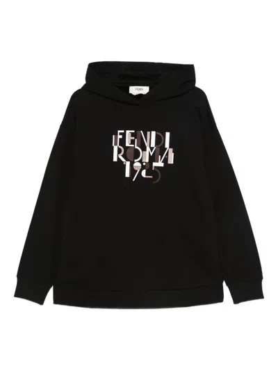 Fendi Women Oversize Cotton Sweatshirt In Black