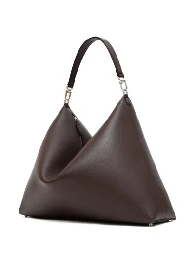 Totême Bevel Triangular Zip-top Tote Bag In Brown