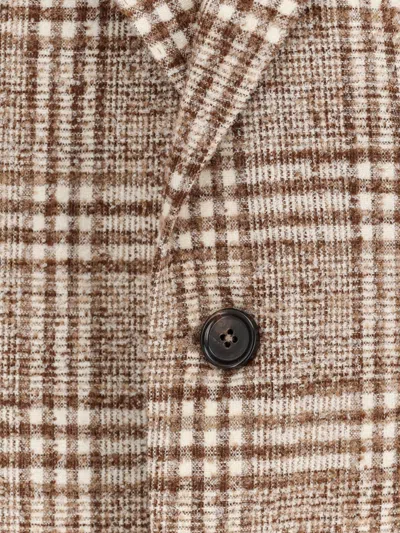 Hugo Boss Tailored Check Pattern Blazer With Notch Lapel In Multi
