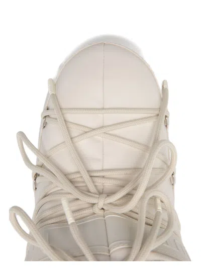 Moon Boot Iconic Ankle Boots With Distinctive Lacing System In Neutral