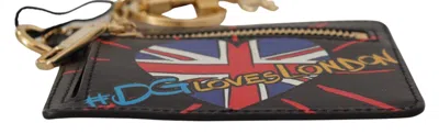 Dolce & Gabbana Black Leather #dgloveslondon Keyring Cardholder Coin Women's Case In Brown