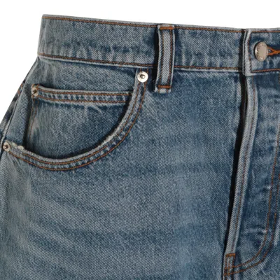 Alexander Wang Crystal-embellished Wide-leg Jeans In Blue