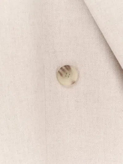 Hugo Boss Wool Blend Blazer Peak Lapel In Neutral