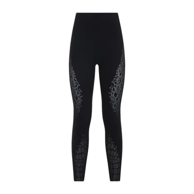 Wolford Snakeskin Pattern Stretch Leggings In Black