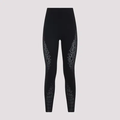 Wolford Snakeskin Pattern Stretch Leggings In Black
