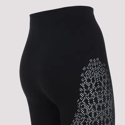 Wolford Snakeskin Pattern Stretch Leggings In Black