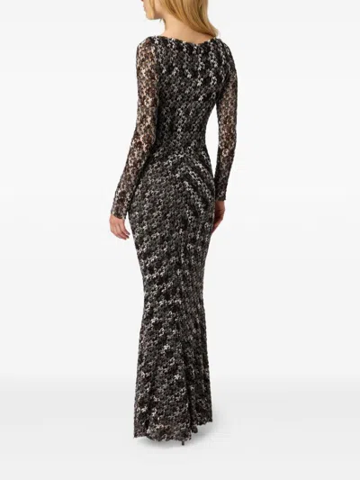 Missoni Textured Black Midi Dress With Fitted Silhouette In Black