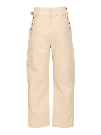 Isabel Marant Étoile Mathilda Trousers Beige In Gold
