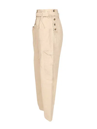 Isabel Marant Étoile Mathilda Trousers Beige In Gold