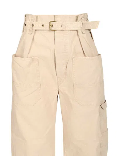 Isabel Marant Étoile Mathilda Trousers Beige In Gold