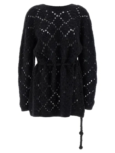 Isabel Marant Merida Boat-neck Mini Dress In Black