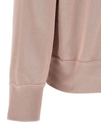 Isabel Marant Crew Neck Sweatshirt Featuring Ribbed Cuffs In Pink