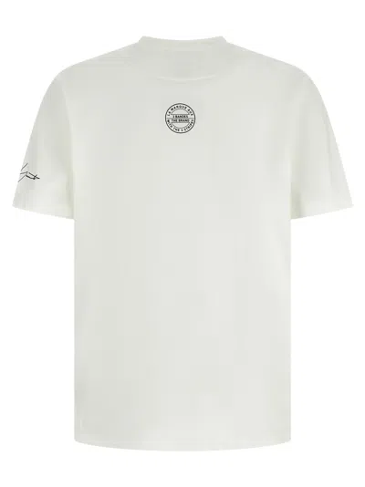Y-3 Logo Printed Crew Neck T-shirt In White