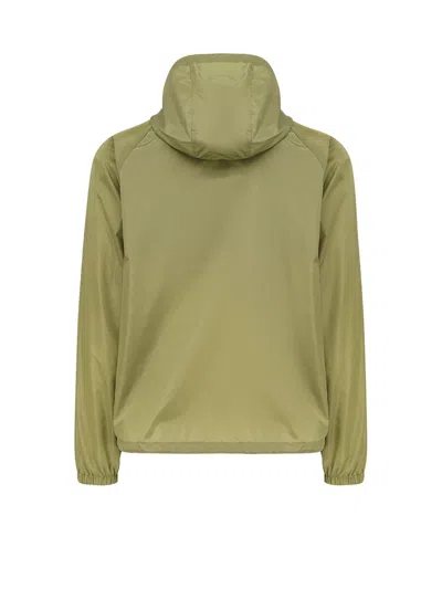 Burberry Men Nylon Jacket With Ekd Patch In Green