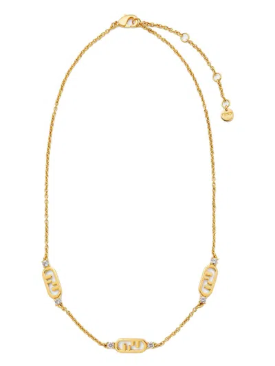 Fendi O'lock Necklace In Gold