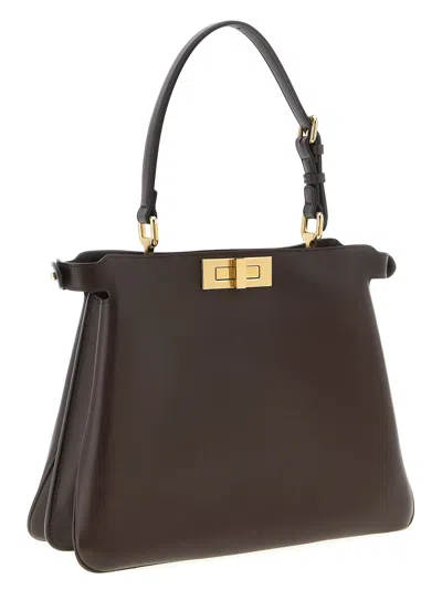 Fendi Peekaboo Soft Medium Handbag In Brown