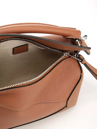 Loewe Mini Puzzle Edge Geometric-panel Tote Bag In Brown