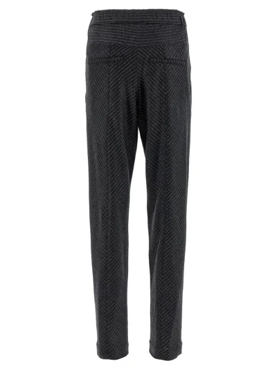 Isabel Marant Trousers With Pleated Front And Pockets In Gray