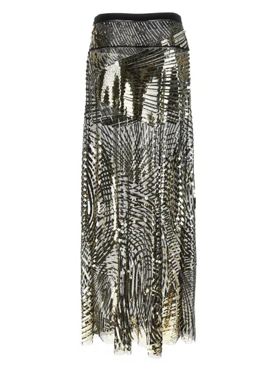 Pucci Semi-transparent Maxi Skirt Skirts Black In Neutral