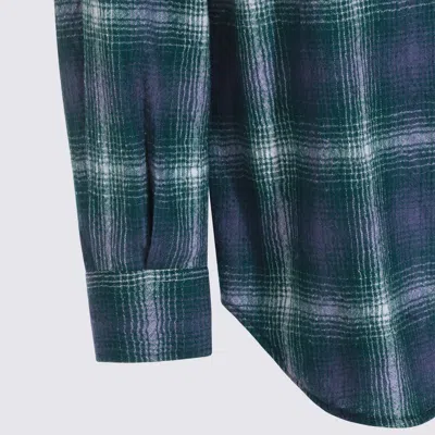 Auralee Checked Long Sleeve Button-down Shirt In Blue