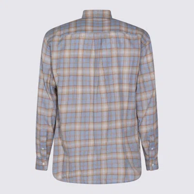 Auralee Lightweight Checked Long Sleeve Shirt In Blue
