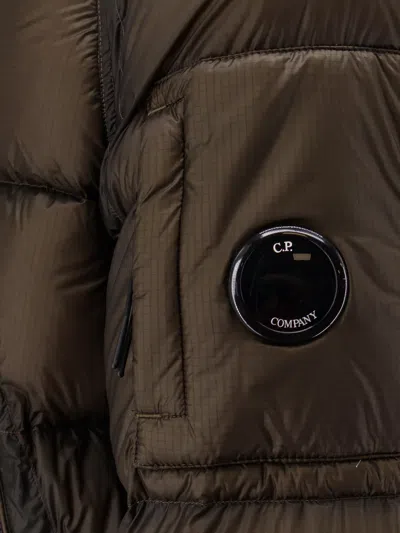 C.p. Company Matte Micro-ripstop Nylon Down Jacket In Brown