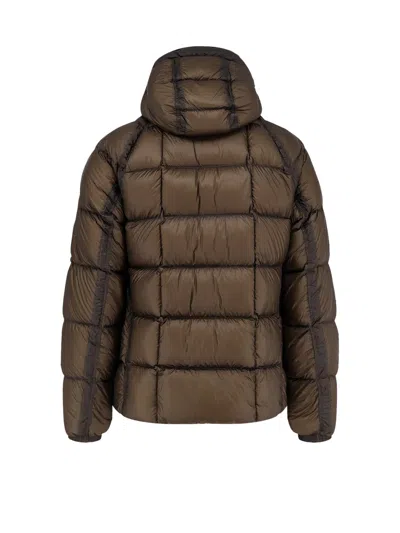 C.p. Company Matte Micro-ripstop Nylon Down Jacket In Brown