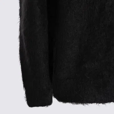 Auralee Cozy Long Sleeve Crew Neck Sweater In Black