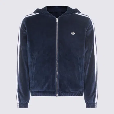 Adidas Originals Chenille Sweatshirt With Iconic Side Stripes In Blue