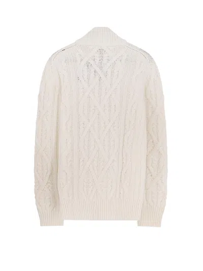 Hugo Boss Harpreno Virgin Wool And Cashmere Sweater In White