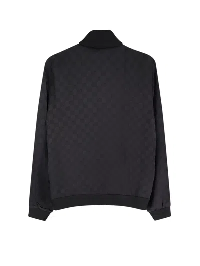 Gucci Viscose Blend Sweatshirt With All-over Gg Motif In Black