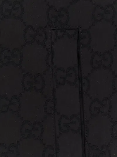 Gucci Viscose Blend Sweatshirt With All-over Gg Motif In Black