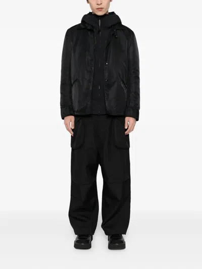 Junya Watanabe Comme Dg X C.p. Company: Double-layer Down Jacket With Goggle Lenses In Black