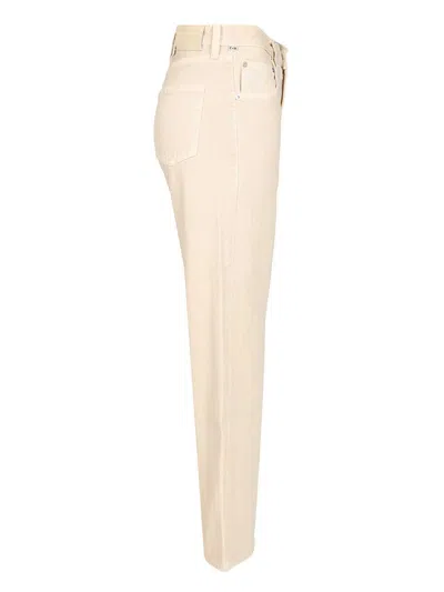 Citizen Of Humanity “lindz Easy Straight" Twill Trousers Beige In Neutral