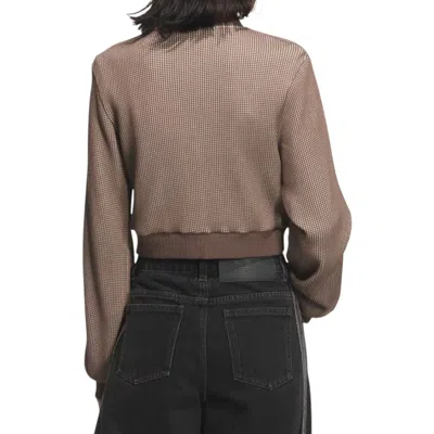 Adidas Originals (wmns) Adidas Crop Track Top Slim Fit Jacket Asia Sizing 'sand Strata' In Brown