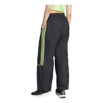 Adidas Originals (wmns) Adidas Teamgeist Oversized Track Pants 'black Signal Green' In Multi