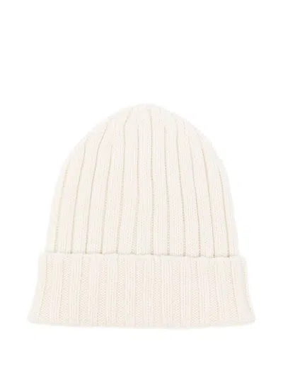 Cenere Gb Ribbed Knit Hat In White