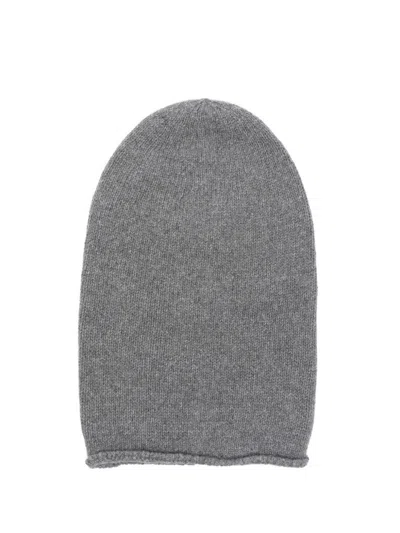Cenere Knitted Beanie Hat In Gray