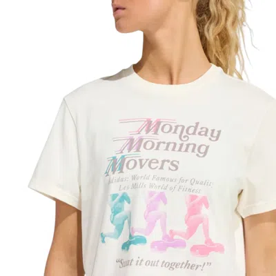 Adidas Originals (wmns) Adidas X Les Mills Movers Graphic T-shirt 'off White'