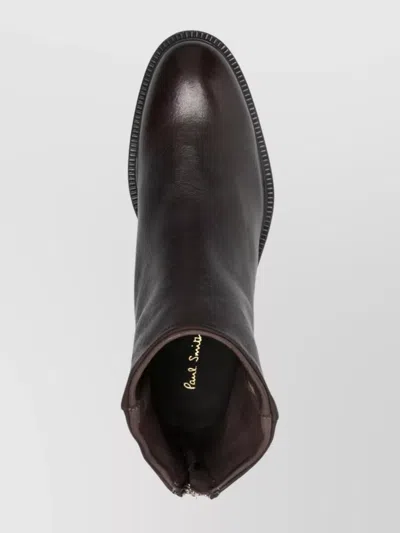 Paul Smith Mens Ankle Boots Leather Round Toe In Brown