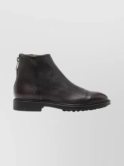 Paul Smith Mens Ankle Boots Leather Round Toe In Brown