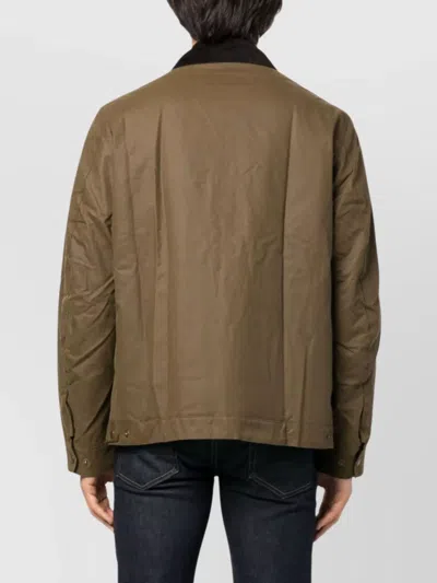 Barbour International Utility Jacket With Long Sleeves And Pockets In Brown