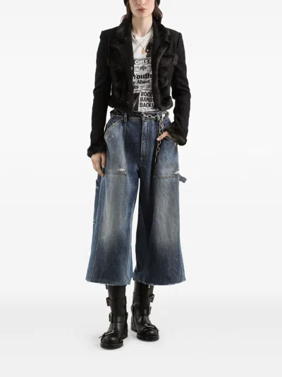 Dolce & Gabbana Women's Denim Bermuda Shorts In Blue