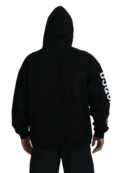Pre-owned Dsquared2 Dsquared² Black Hooded Full Zip Printed Sleeves Men's Sweater ()