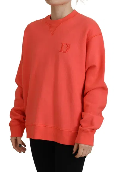 Pre-owned Dsquared2 Dsquared² Pink Logo Embroidery Women Long Sleeve Women's Sweater ()