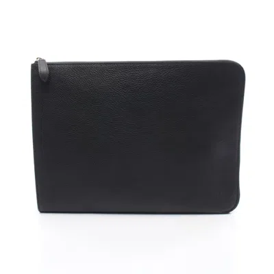 Pre-owned Dunhill Black Leather Clutch Bag ()