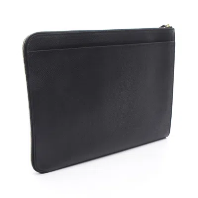 Pre-owned Dunhill Black Leather Clutch Bag ()